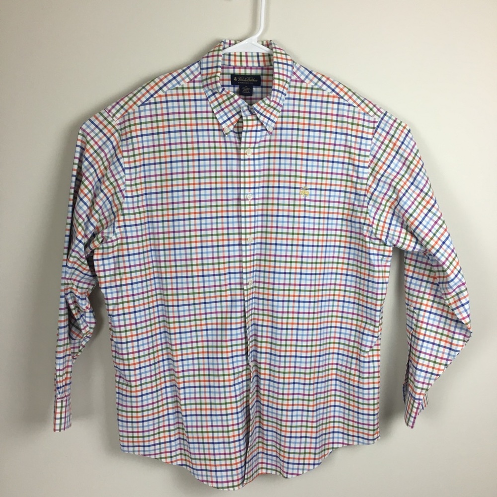 Brooks Brothers Multi-color Plaid Dress Buttondown